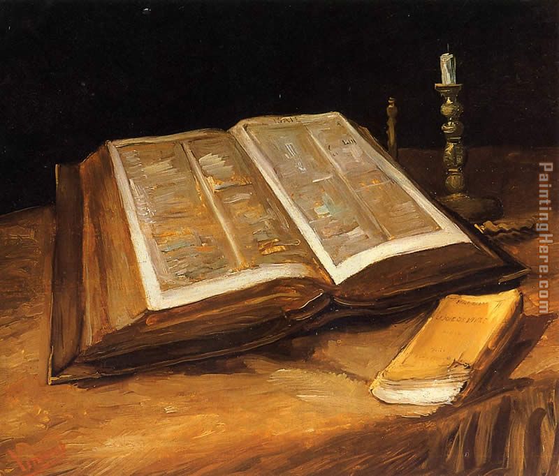 Life with Bible painting - Vincent van Gogh Life with Bible art painting